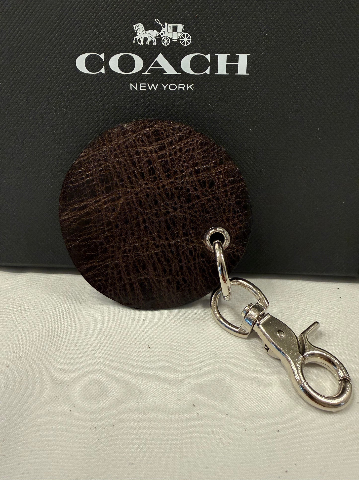 Repurposed piece of a Coach Bag - Bag Charm