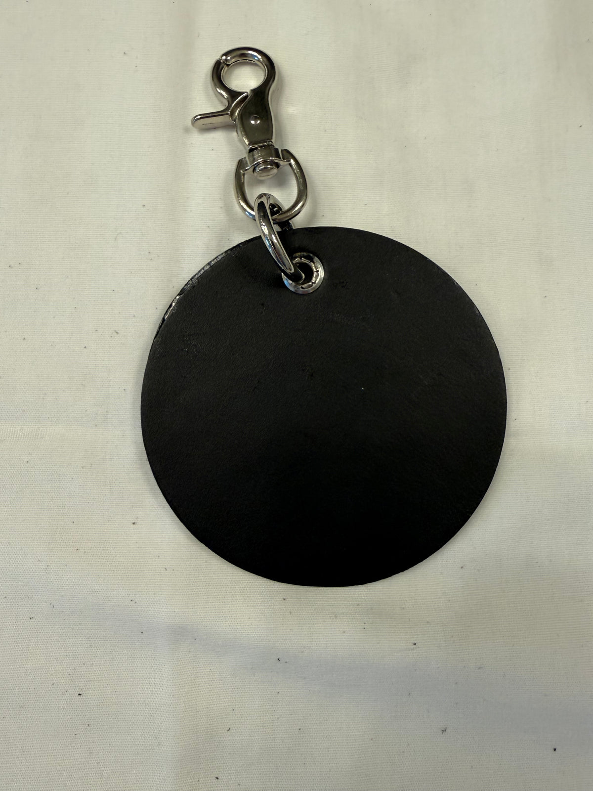 Dinosaur Skeleton Patch on a Piece of Repurposed Coach Handbag Bag Charm