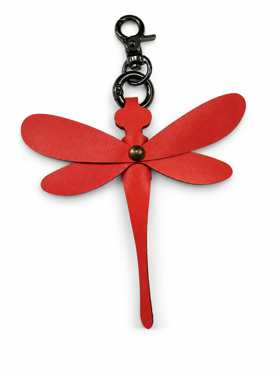 Leather Dragonfly Bag Charm