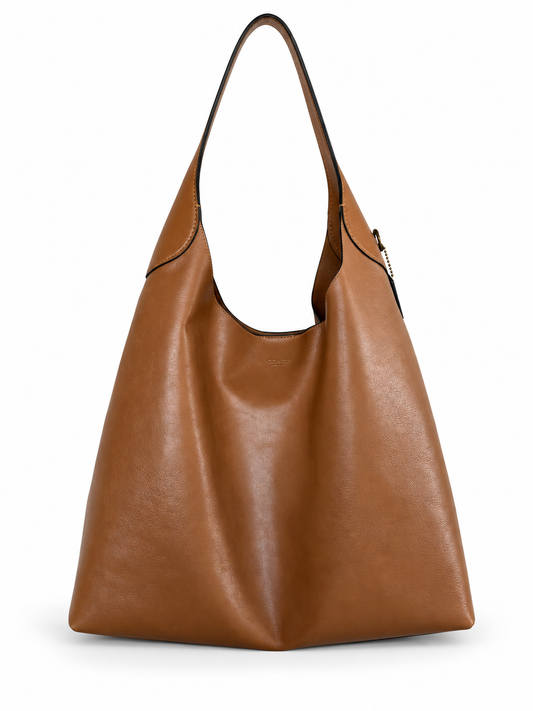 Pre-Loved Coach Brooklyn 39 Hobo Bag in Natural Grain Leather | Style CU044