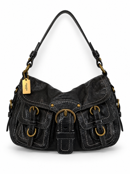 Pre-Loved Coach Garcia Bag Black Leather Replacement Hangtag