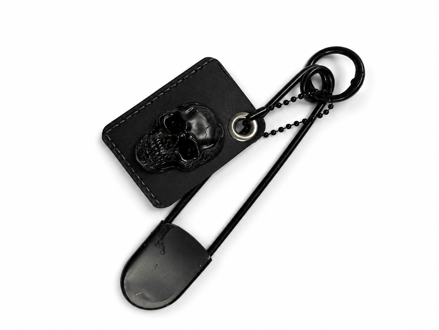 Repurposed Coach Tic Tac Toe Skull Bag Charm Cluster