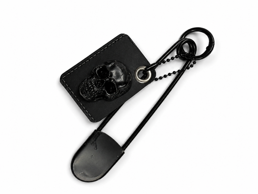 Repurposed Coach Tic Tac Toe Skull Bag Charm Cluster