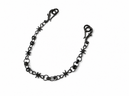 Gunmetal Spike, Hex Nut & Eagle Hook Bag Chain