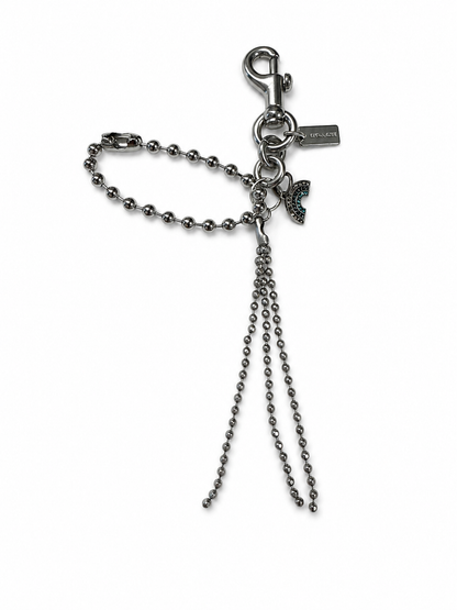 Repurposed Coach Rainbow Charm & Ball-Chain Tassel Bag Charm