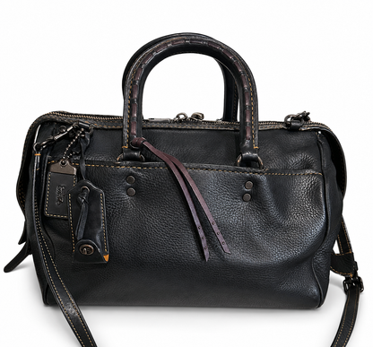 Coach Rogue Satchel 1941 – Black Glove-tanned Pebble Leather Pre-loved