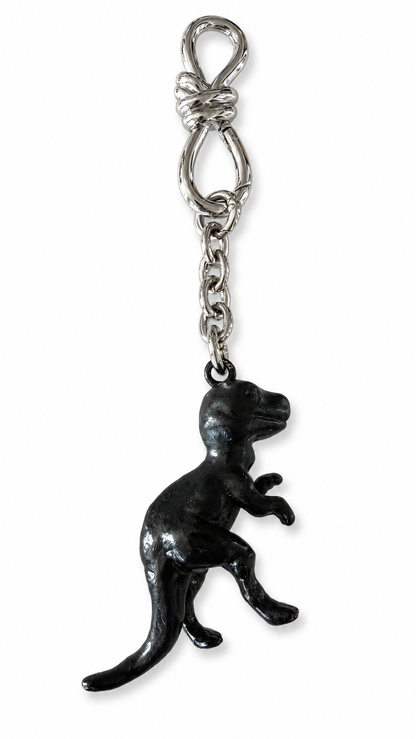 Upcrafted Coach Rexy Metal Bag Charm – Painted Black & Distressed