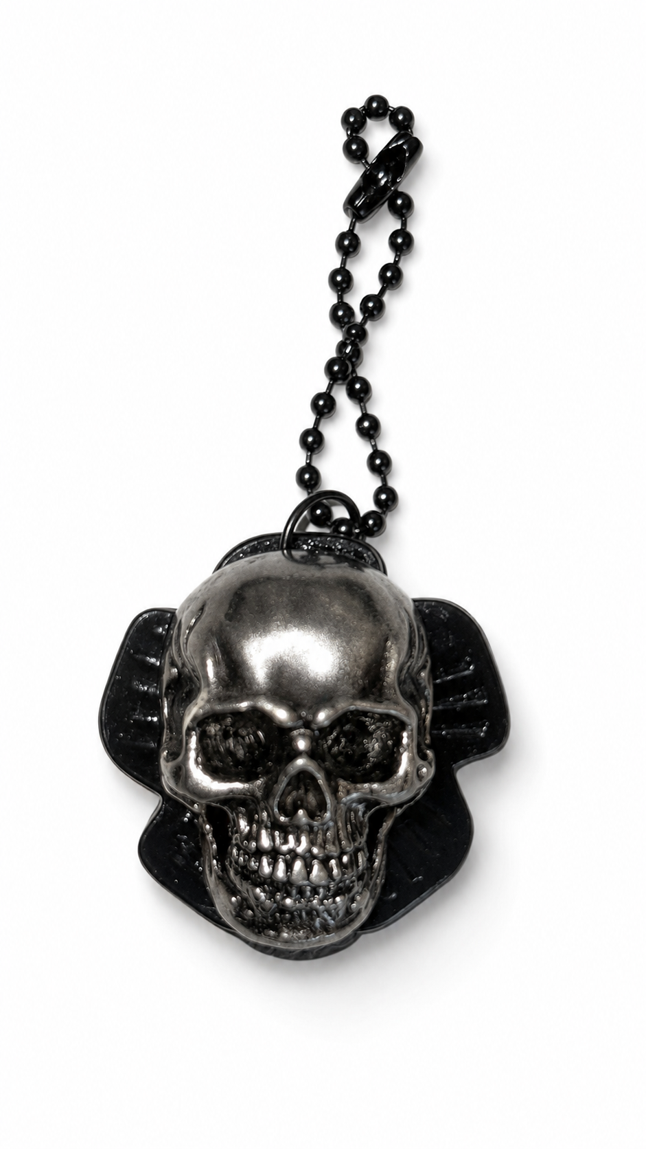 The Tiniest Repurposed Coach Leather Tea Rose & Skull Bag Charm