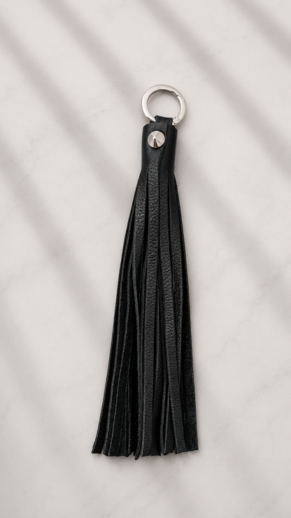 Pebbled Leather Handmade Tassel