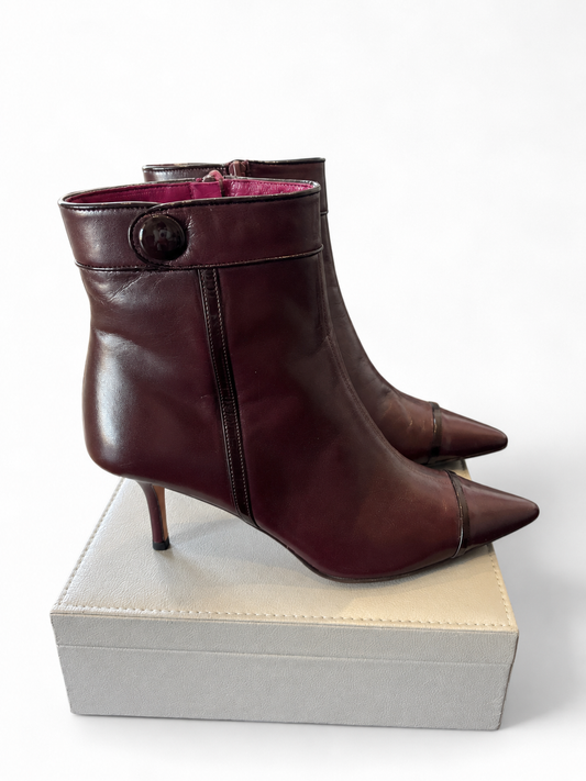 Coach Sonya Leather Ankle Boots – Made in Italy – Size 9B Pre-Loved