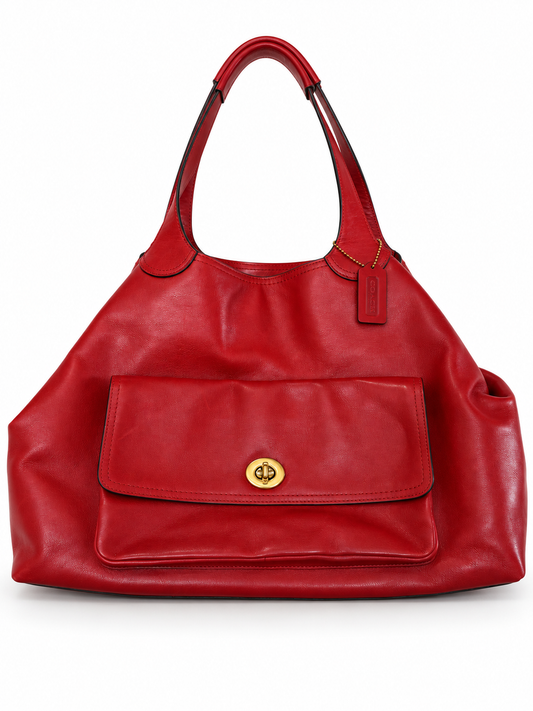 Pre-Loved Coach Legacy American Icon Tote in Red Leather | Style 19997
