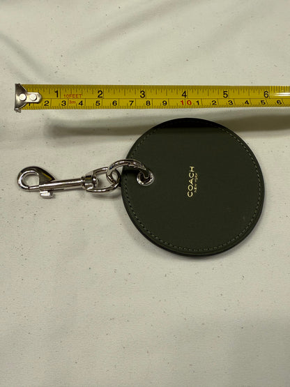 Repurposed Coach Coaster with Embroidered Moon Patch Bag Charm