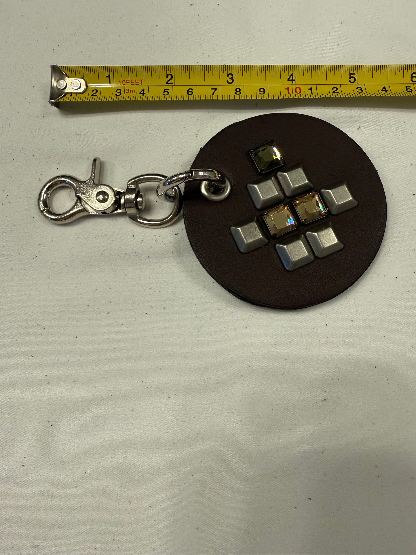Repurposed piece of a Coach Bag - Bag Charm