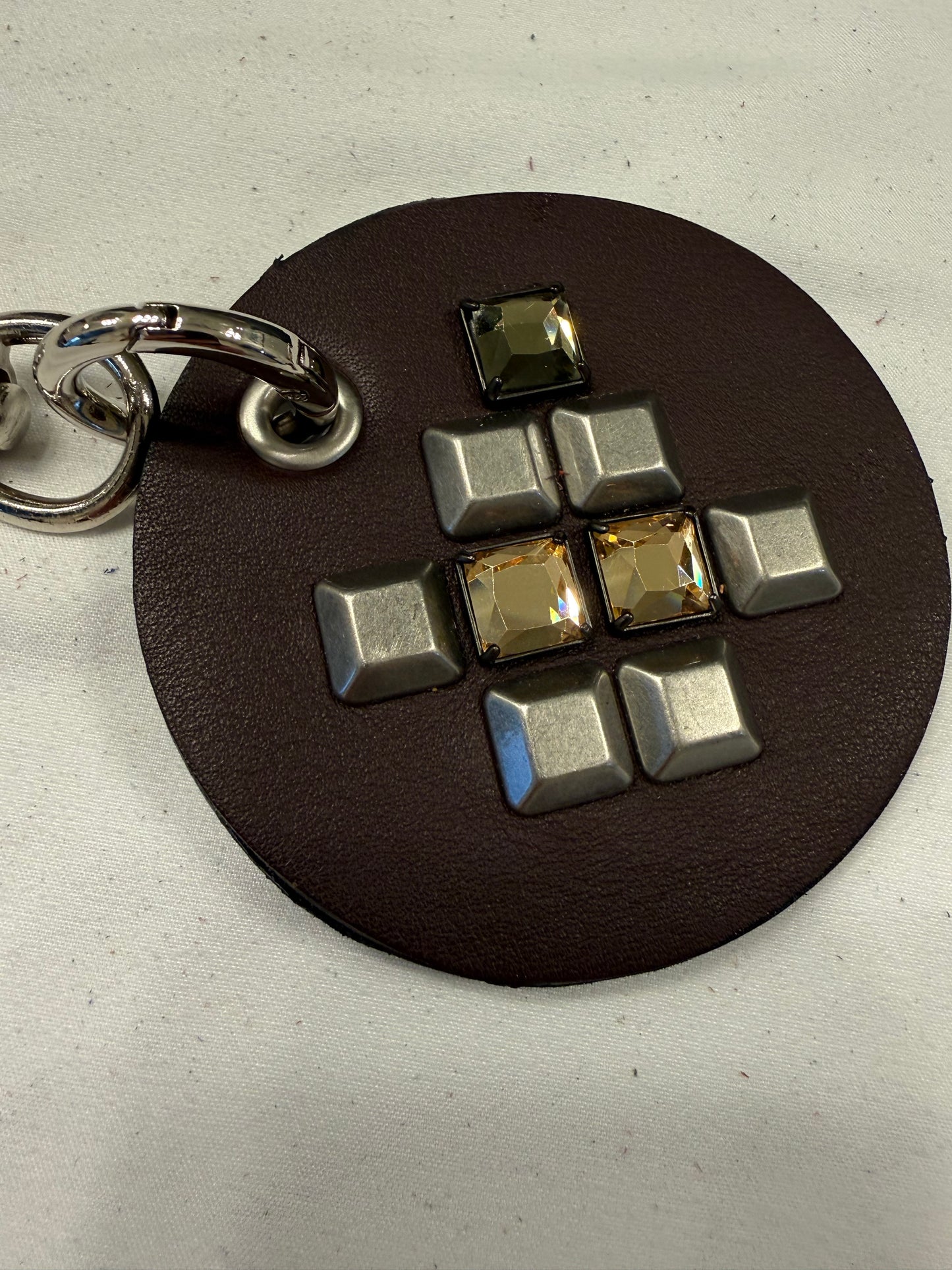 Repurposed piece of a Coach Bag - Bag Charm