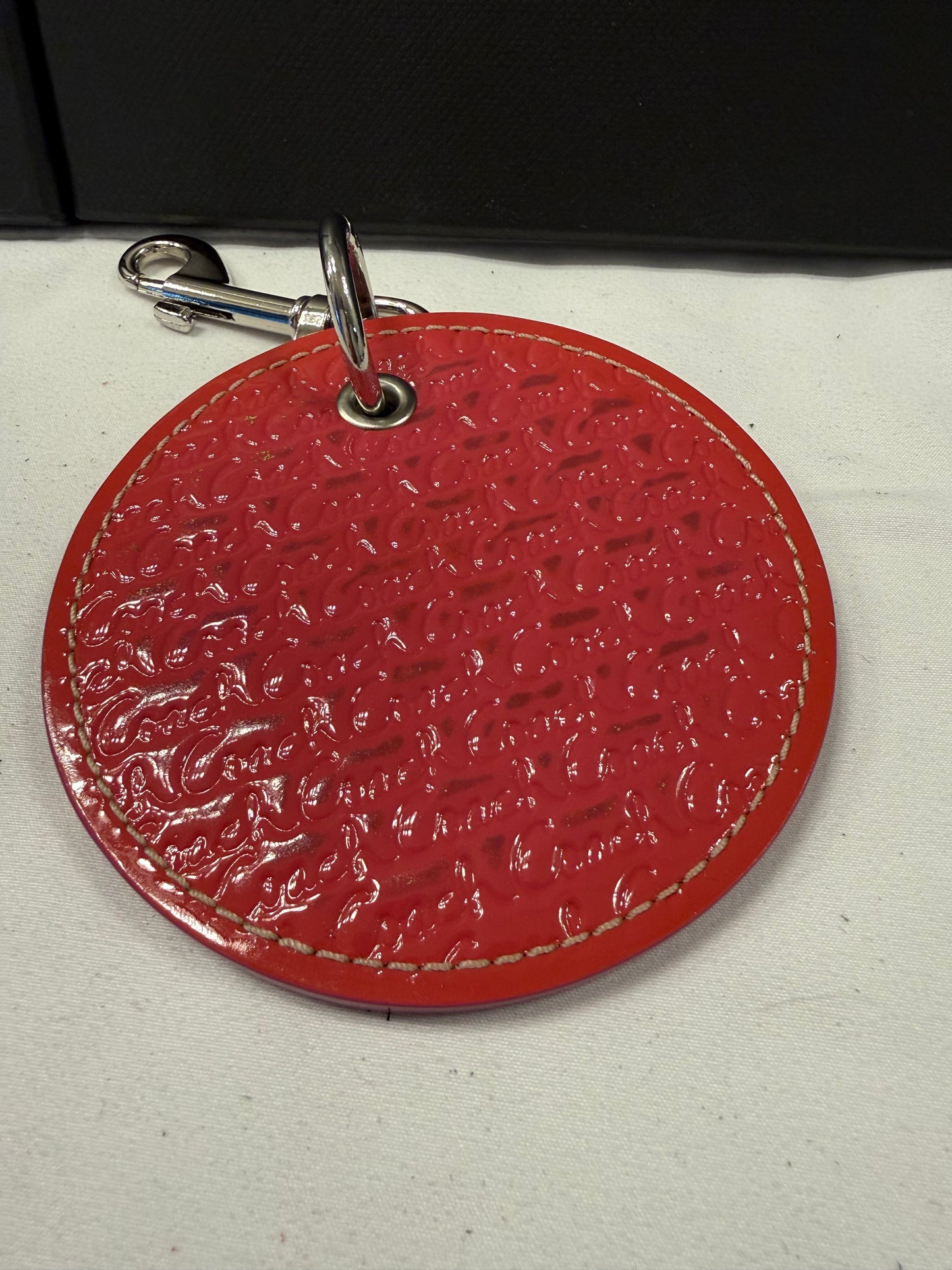 Repurposed 1990s Coach Coaster Bag Charm