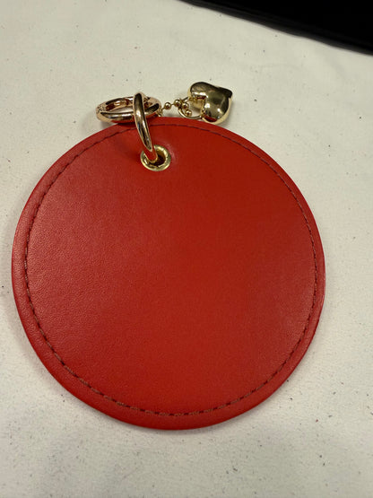 Repurposed 1990s Coach Coaster with Heart Charm-Bag Charm