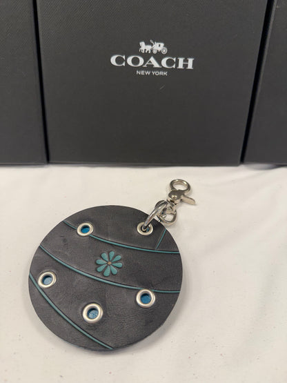 Repurposed 1990s Coaster and Piece of a Coach Handbag Bag Charm