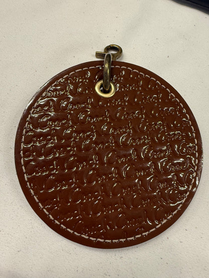 Repurposed 1990s Coach Coaster with Ram Charm- Bag Charm