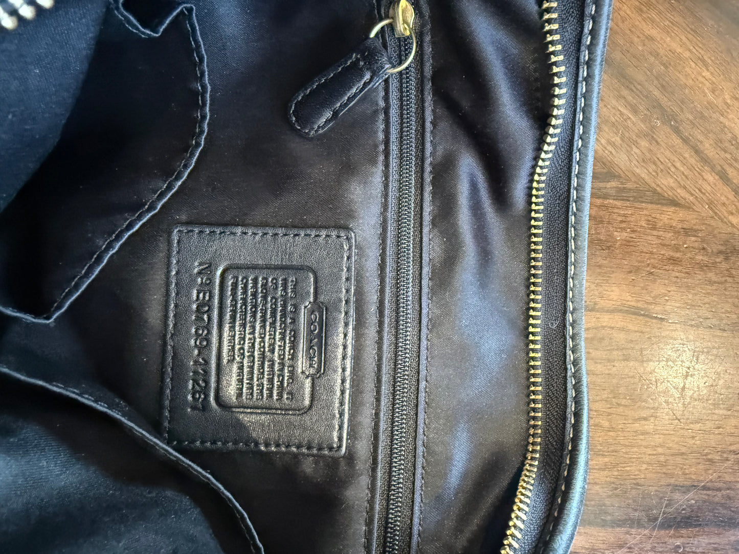 Pre-Loved Coach 2007 Black Leather Belted Ergo with Gold Hardware Style 11261