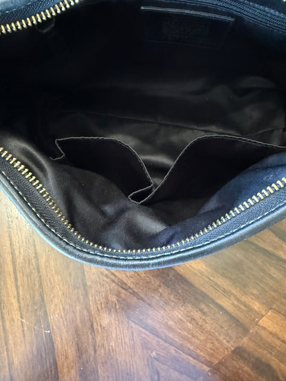 Pre-Loved Coach 2007 Black Leather Belted Ergo with Gold Hardware Style 11261