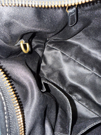 Pre-Loved Coach 2007 Black Leather Belted Ergo with Gold Hardware Style 11261