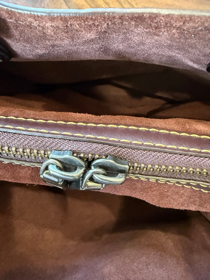 Pre-Loved Coach Rogue 31 Heather Gray Replaced with Red Leather Clochette and Hangtag
