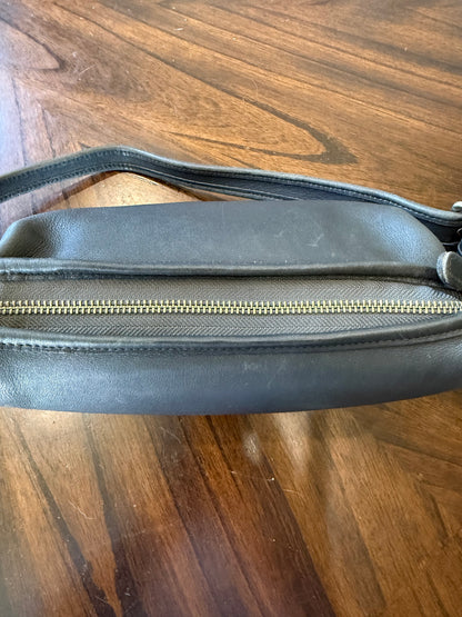 Pre-Loved Vintage Gray Coach Leather Small Legacy Hobo Shoulder Bag Style 9059