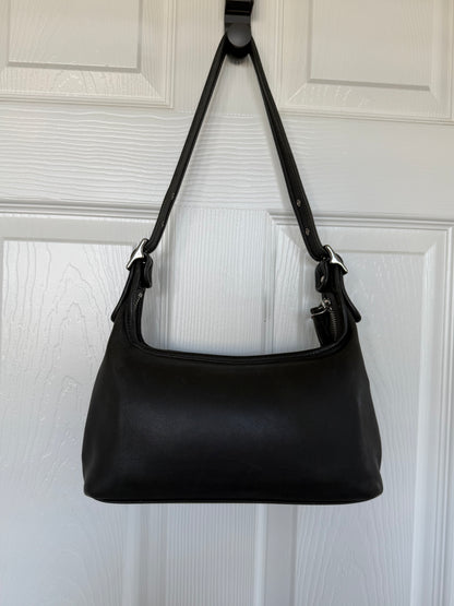 Pre-Loved Vintage Gray Coach Leather Small Legacy Hobo Shoulder Bag Style 9059
