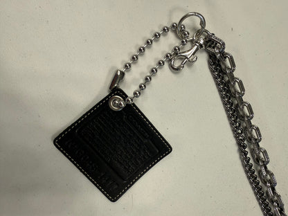 Repurposed Coach Creed Bag Chain with Leather Tassel and Double Chain
