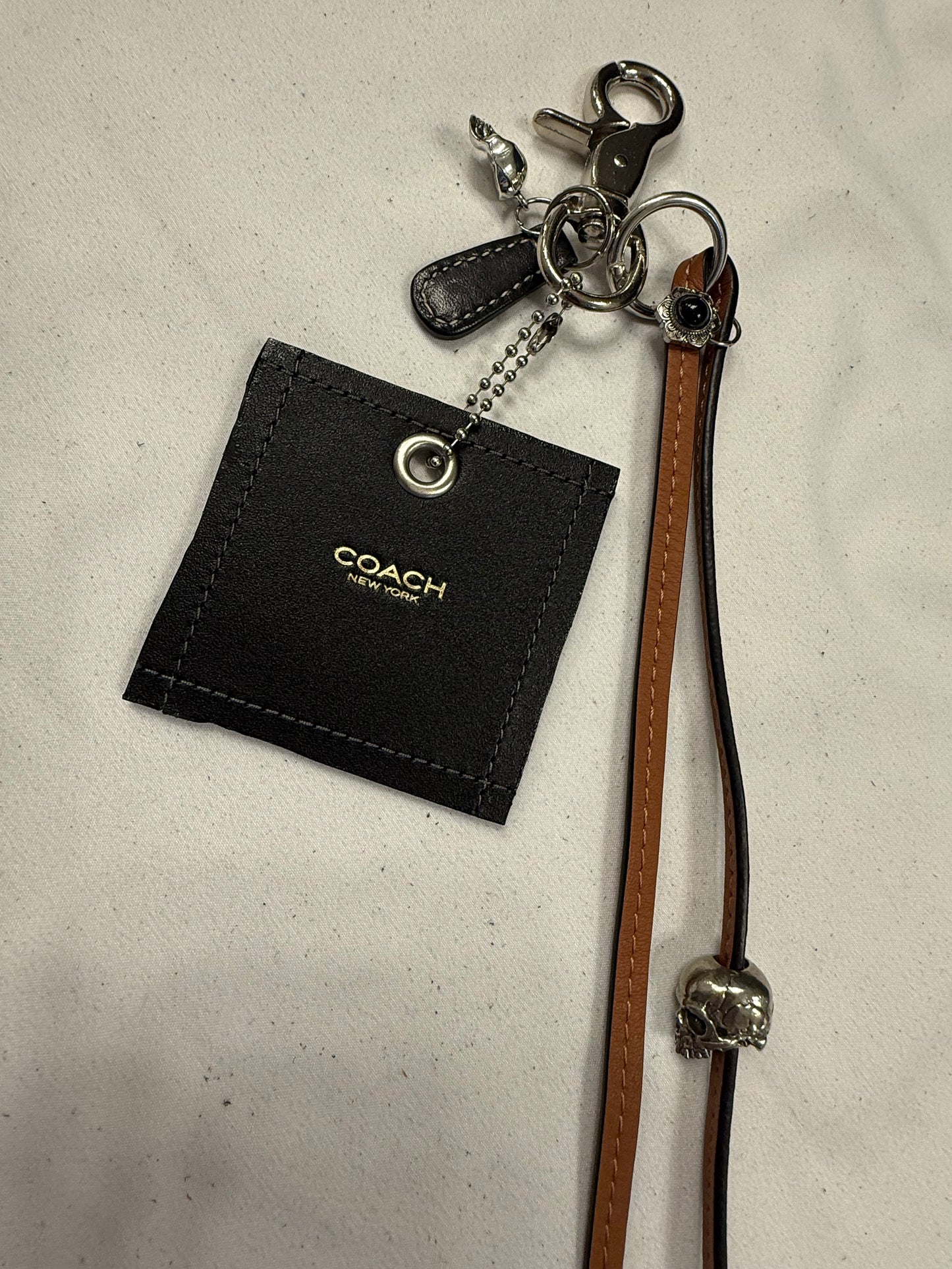 Repurposed Coach Tic Tac Toe Board Creed, Zipper Pull, and Unbranded Charms/Tassel Bag Charm Cluster