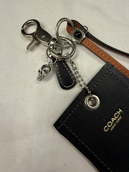 Repurposed Coach Tic Tac Toe Board Creed, Zipper Pull, and Unbranded Charms/Tassel Bag Charm Cluster