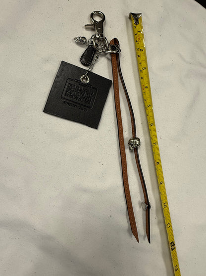 Repurposed Coach Tic Tac Toe Board Creed, Zipper Pull, and Unbranded Charms/Tassel Bag Charm Cluster