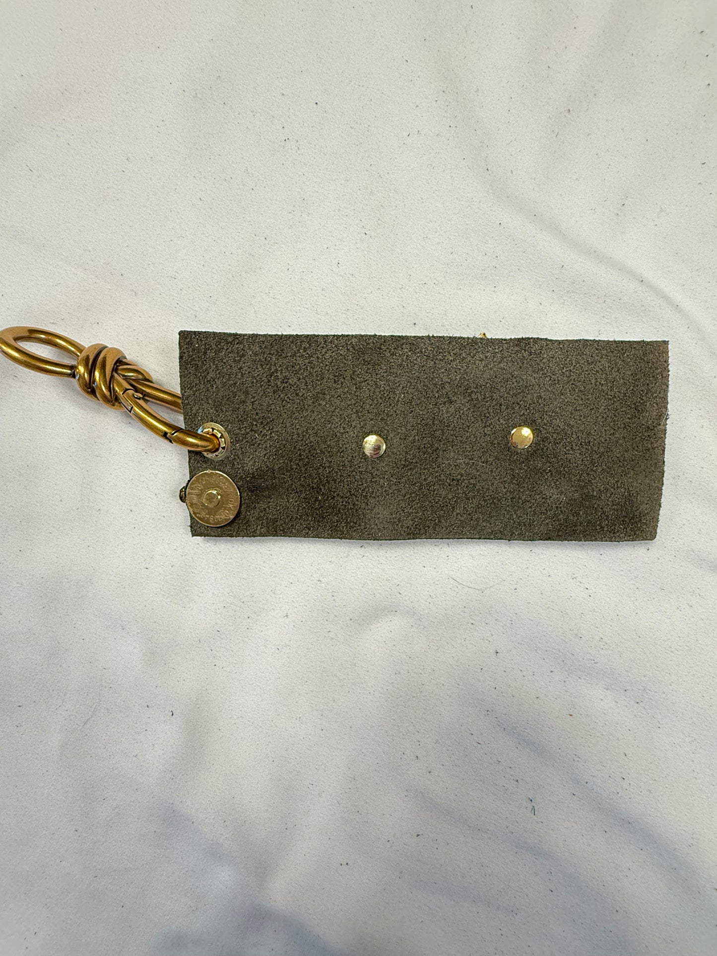 Repurposed Moss Mills Clutch Metal Horse Emblem on Green Leather Bag Charm