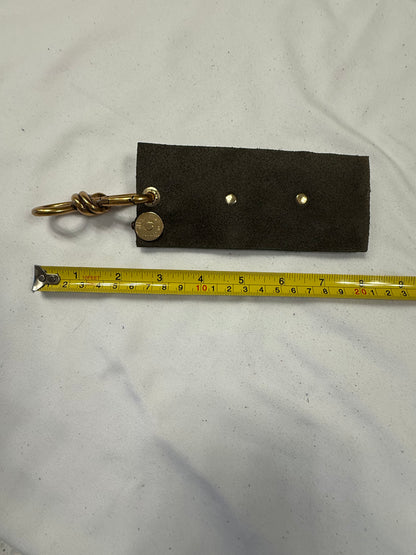 Repurposed Moss Mills Clutch Metal Horse Emblem on Green Leather Bag Charm