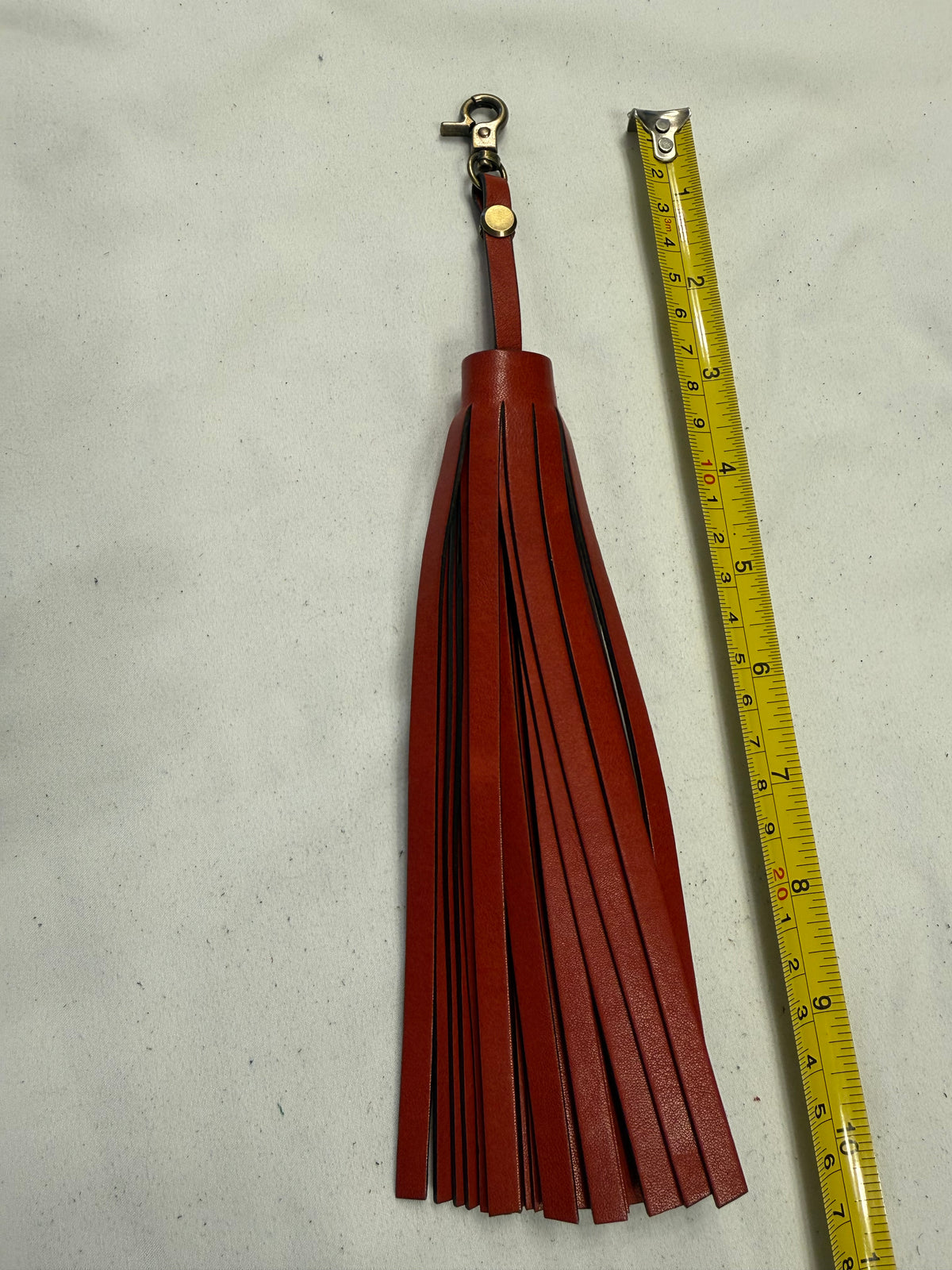 Repurposed Coach Leather Handbag Tassel Red