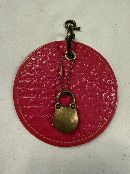 Repurposed Coach 1990s Coaster with Lock Bag Charm