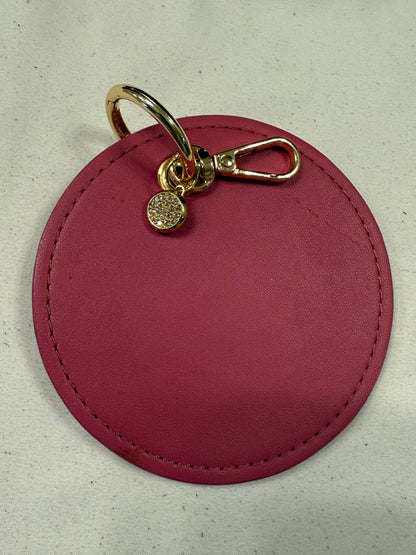 Repurposed 1990s Coach Coaster with Coach Rhinestone Mini-Charm Bag Charm