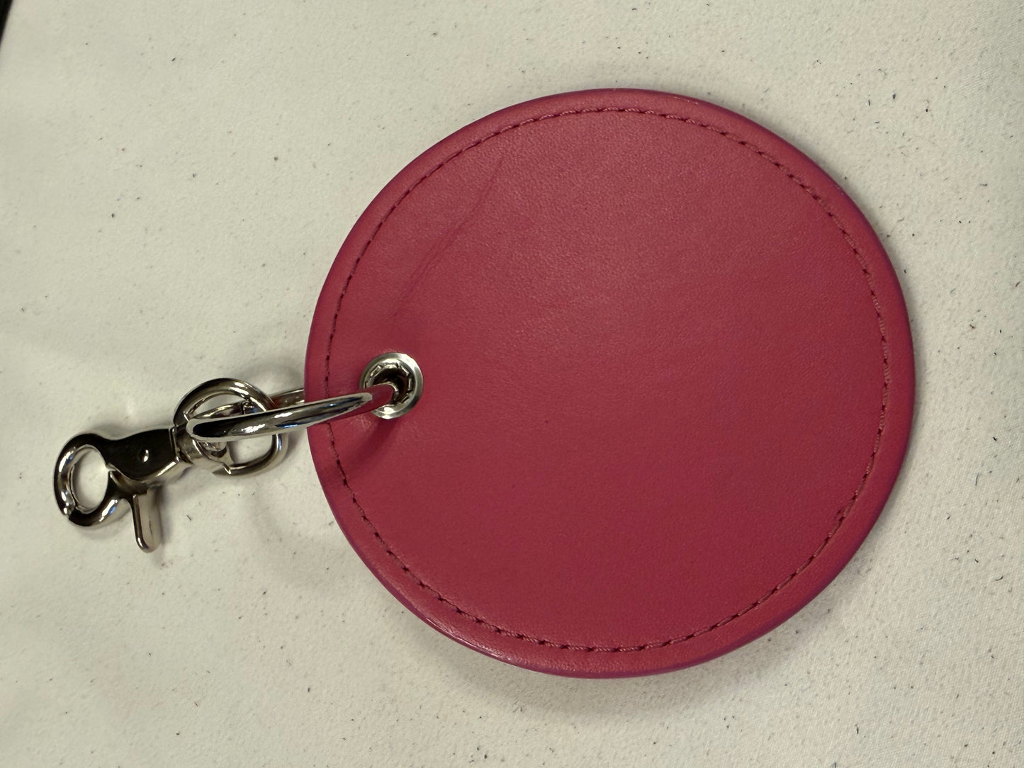Repurposed Coach 1990s Coaster with Coach Bow Charm Bag Charm