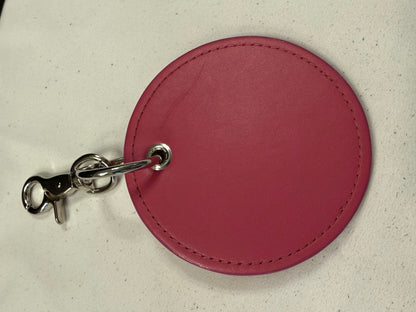 Repurposed Coach 1990s Coaster with Coach Bow Charm Bag Charm