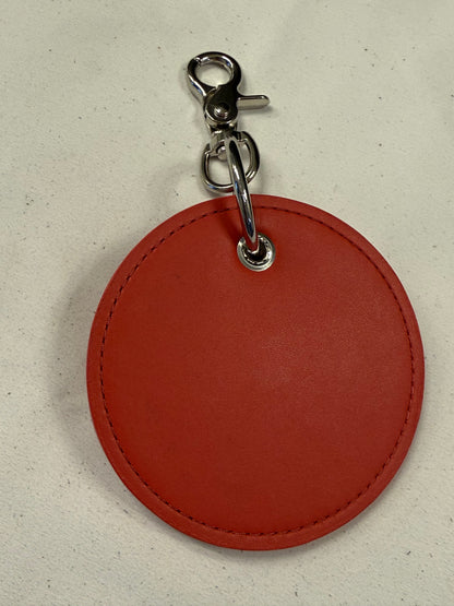 Repurposed Coach 1990s Coaster with Metal T-Rex Charm Bag Charm