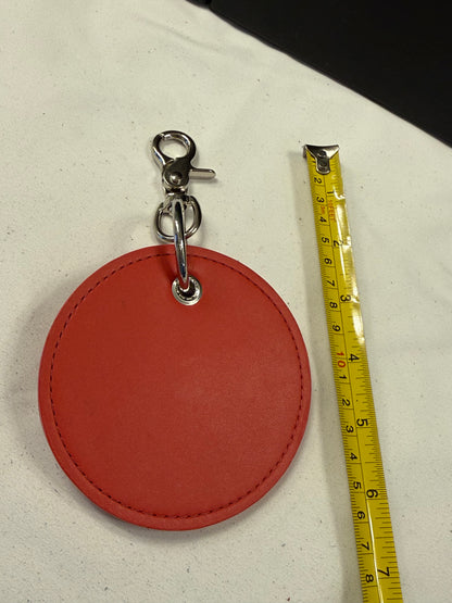 Repurposed Coach 1990s Coaster with Metal T-Rex Charm Bag Charm