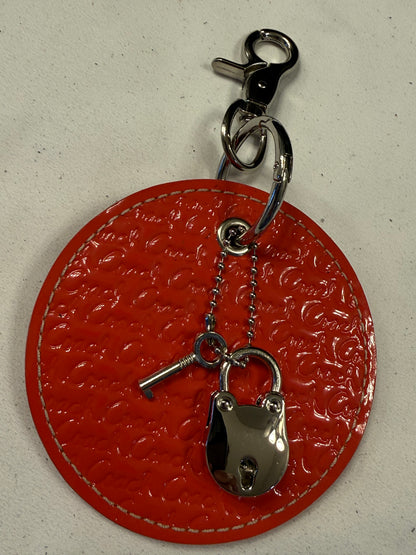 Repurposed 1990s Coach Coaster with Lock and Key (works) in Silver Tone