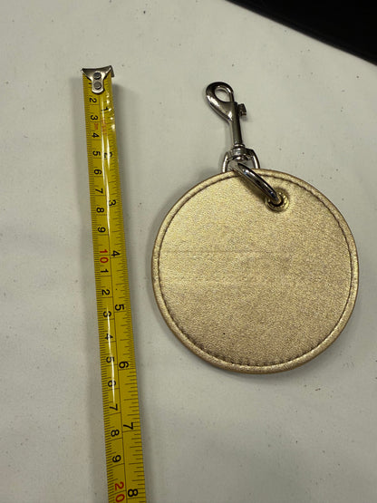 Repurposed Coach 1990s Gold Coaster with Coach Crown Jeweled Charm Bag Charm
