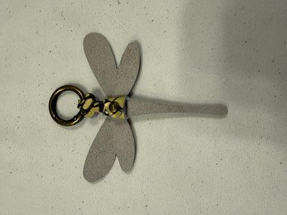 Printed Leather Dragonfly Animal Print Bag Charm