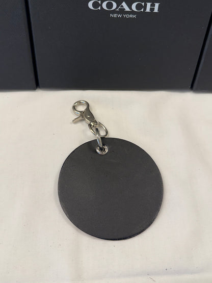 Dinosaur Skeleton Patch on a Piece of Repurposed Coach Handbag Bag Charm