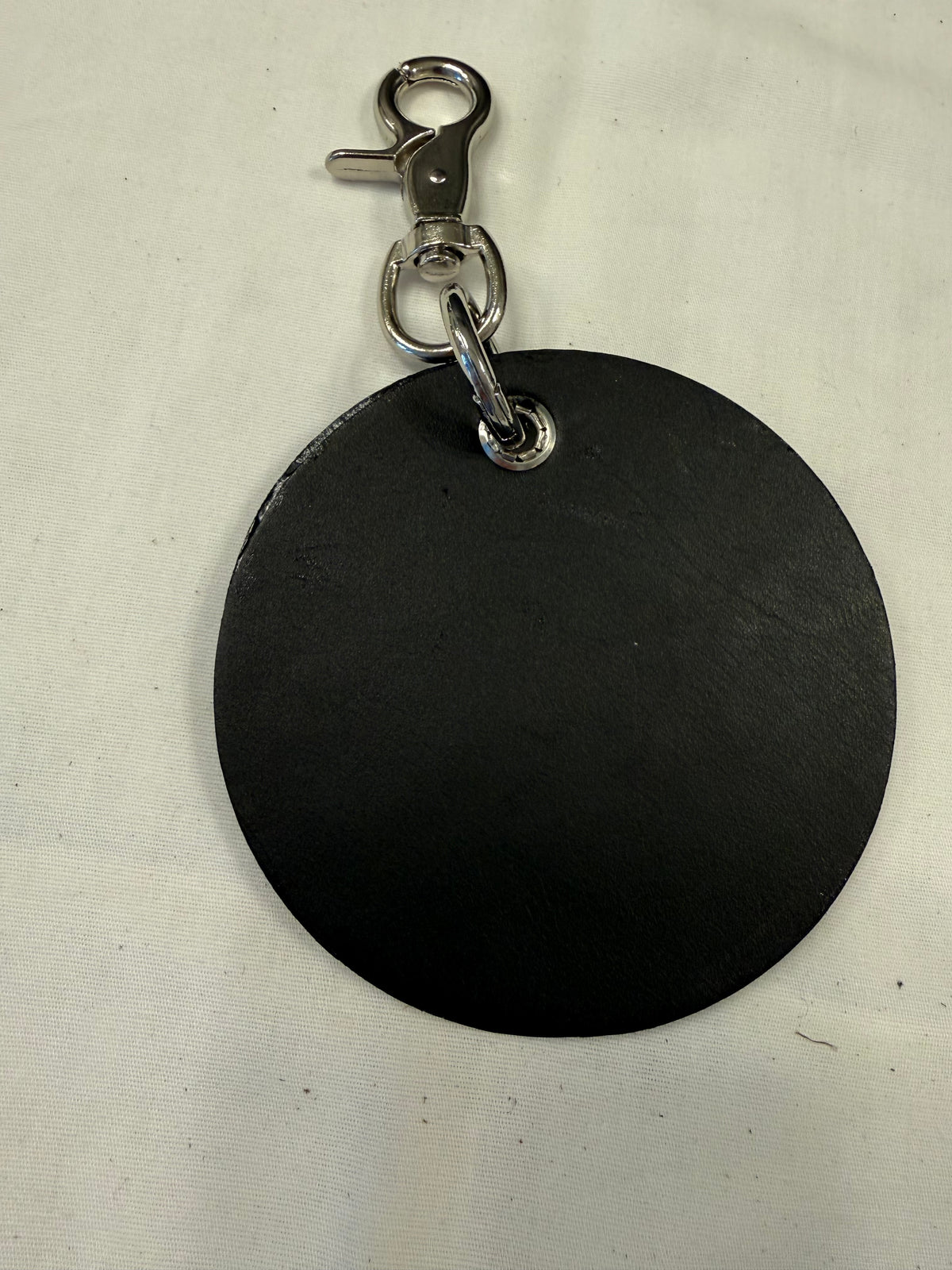 Dinosaur Skeleton Patch on a Piece of Repurposed Coach Handbag Bag Charm