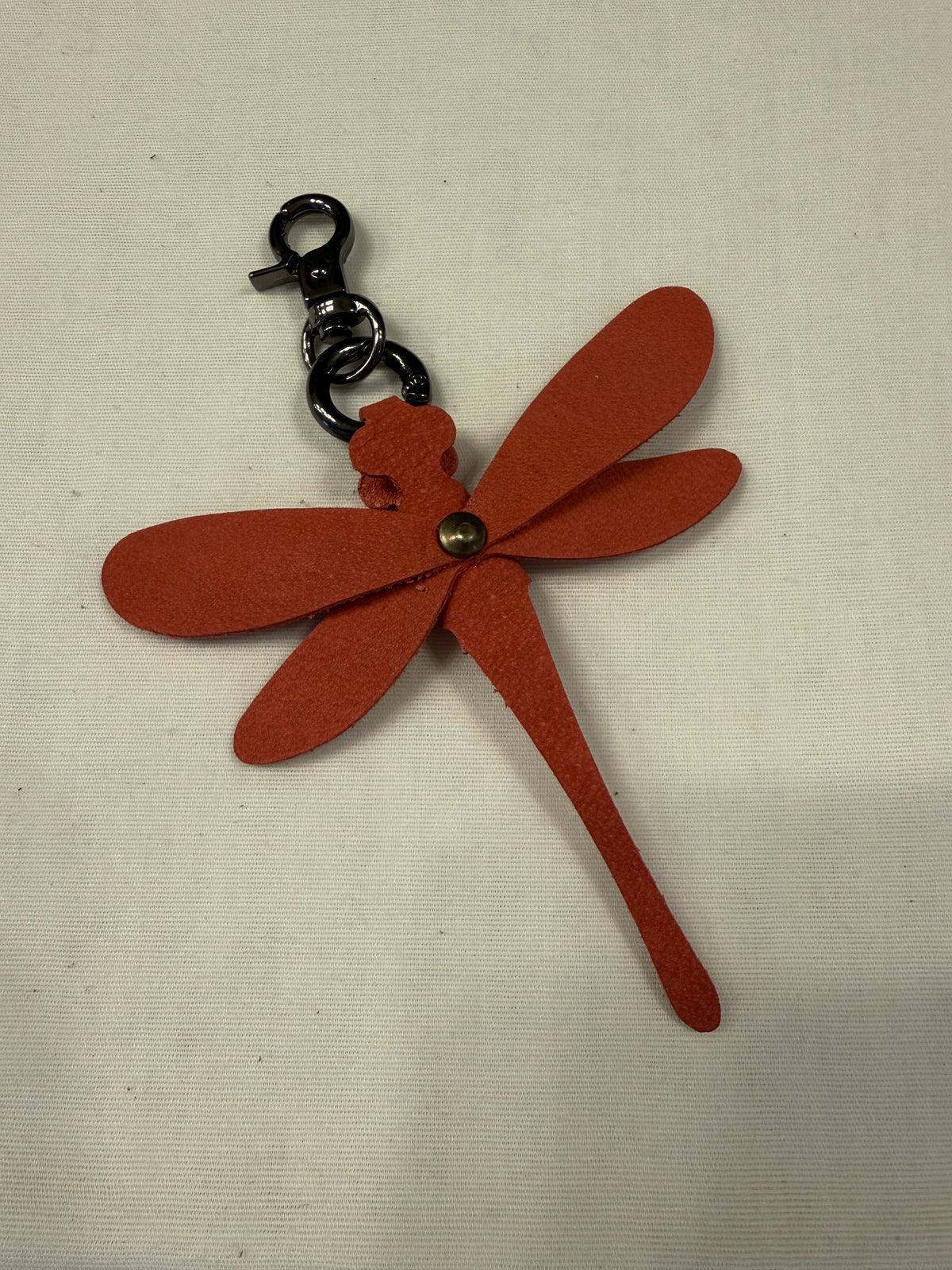Leather Dragonfly Bag Charm