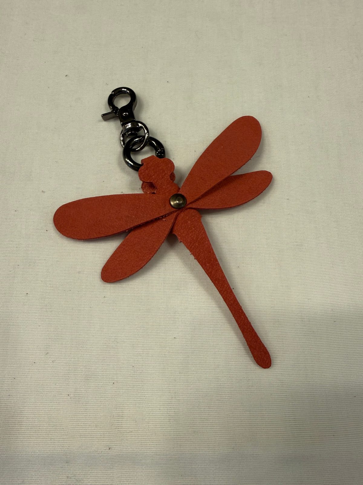 Leather Dragonfly Bag Charm