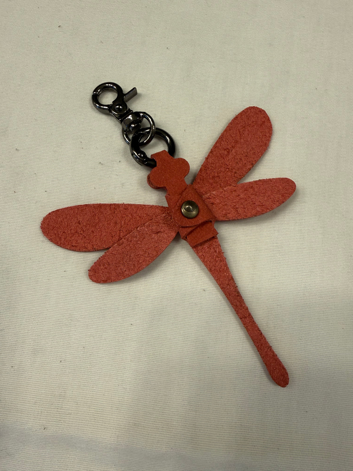 Leather Dragonfly Bag Charm