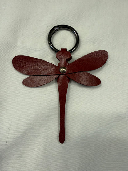 Leather Dragonfly Bag Charm